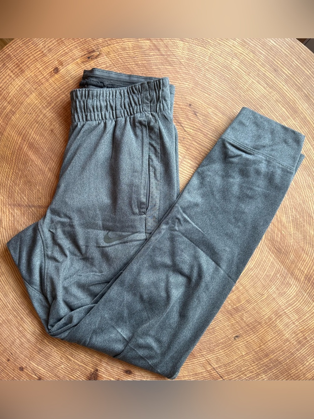 Nike Dri-FIT Tapered Sweatpants Joggers Charcoal Heather/Dark Smoke Grey - Sz S
